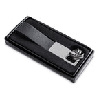 Chaveiro de Metal e Couro Sintético com 4 Argolas - Ref. CH6898