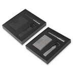 Kit Porta Cartão, Chaveiro e Caneta Metálica em RPET Reciclável - Ref. CJ150