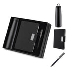 Kit Escritório Caderno, Garrafa e Caneta Metálica - Ref. CJ300
