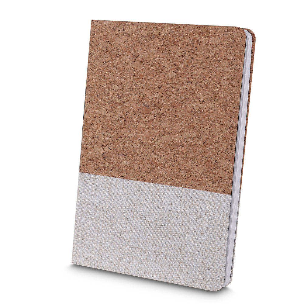 Kit Escritório com Caderno Capa em Cortiça e Caneta Plástica Reciclada - Ref. CAD300