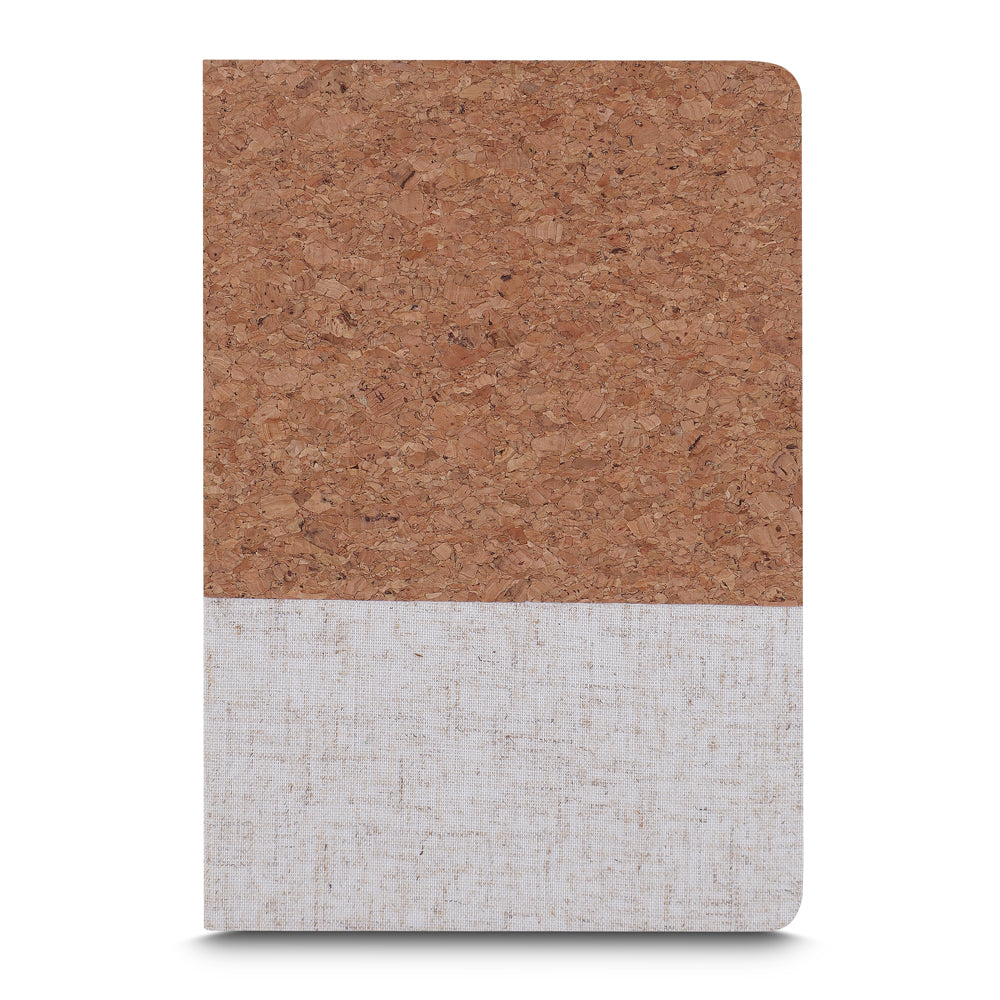 Kit Escritório com Caderno Capa em Cortiça e Caneta Plástica Reciclada - Ref. CAD300