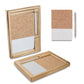 Kit Escritório com Caderno Capa em Cortiça e Caneta Plástica Reciclada - Ref. CAD300