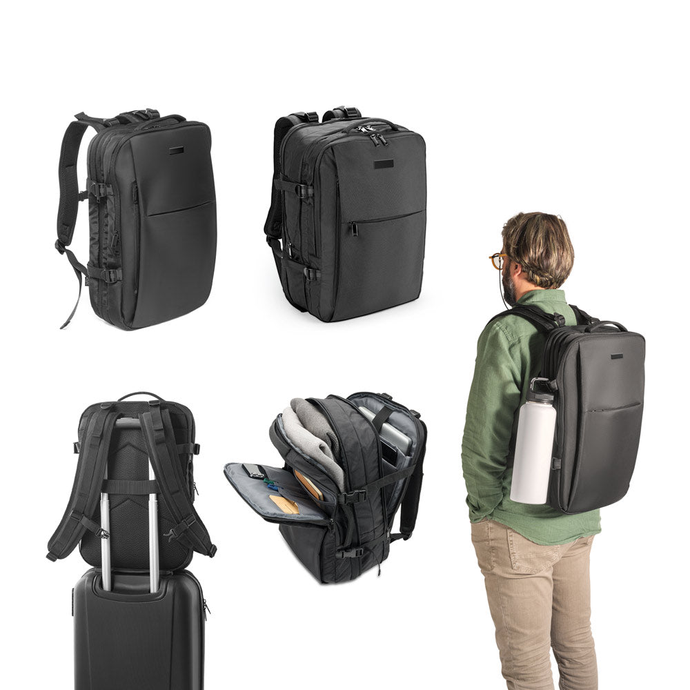 DALLAS PLATE - Mochila de Viagem para Notebook 17.3" com Alça Trolley - 29l - Ref. 52318
