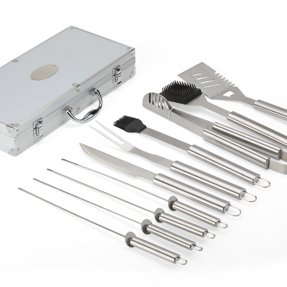 PATRÍCIO PREMIUM - Kit Churrasco Maleta 10 Peças - Aço Inox - Ref. 01346
