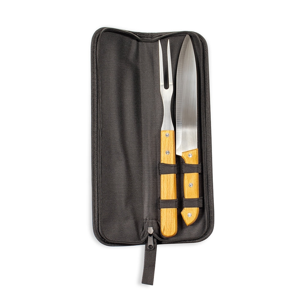 SALOMÃO II - Kit Churrasco 2 Peças com Case - Ref. 07447B