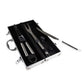 PATRÍCIO - Kit Churrasco Maleta 3 Peças - Aço Inox - Ref. 02759B