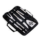 ALMIRO - Kit Churrasco 5 Peças Aço Inox - Ref. 08217