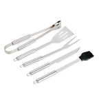 ALMIRO - Kit Churrasco 5 Peças Aço Inox - Ref. 08217