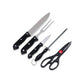 CUNHA - Kit Churrasco com Tesoura - 5 Peças - Ref. 08097