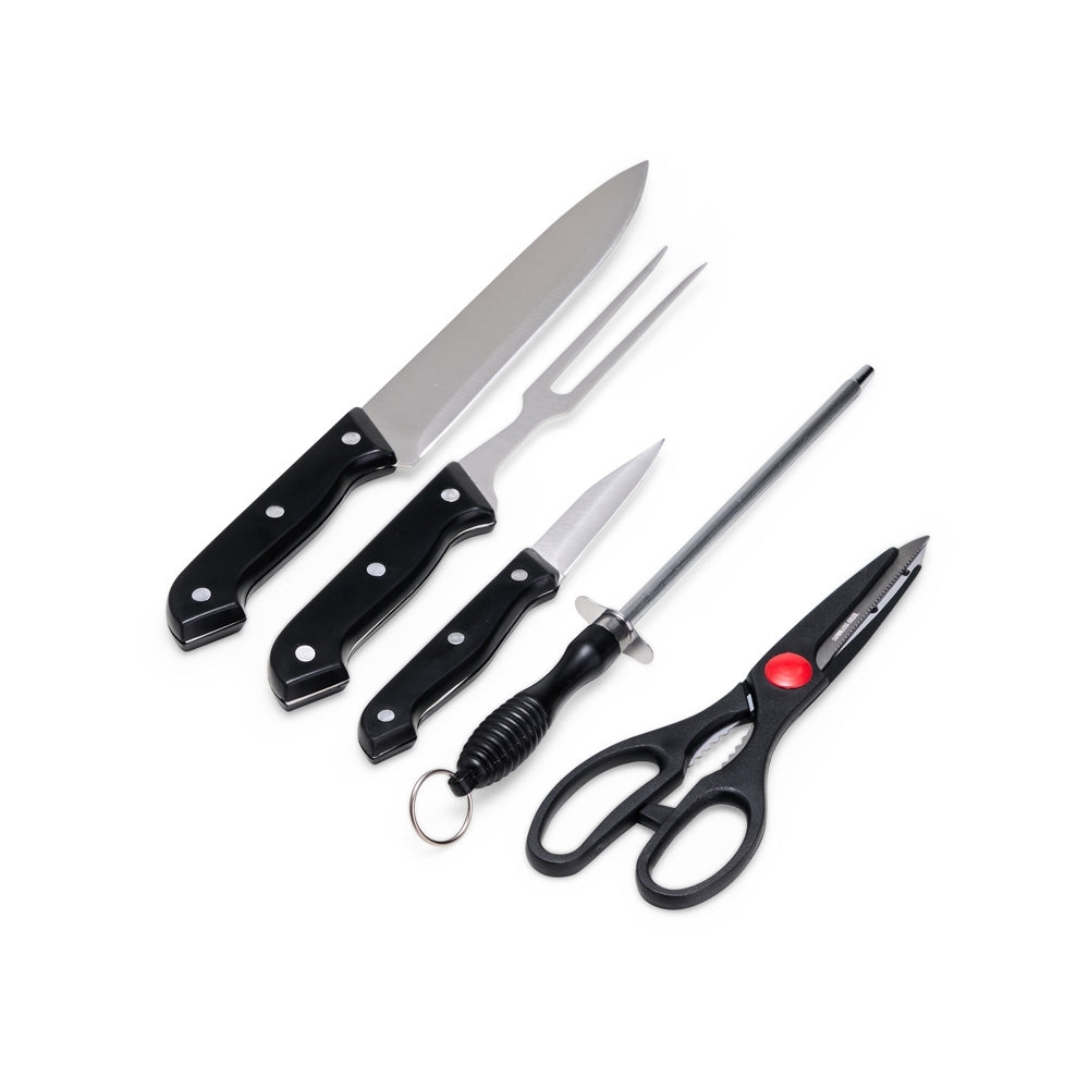 CUNHA - Kit Churrasco com Tesoura - 5 Peças - Ref. 08097