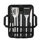 ALMIRO II - Kit Churrasco 6 Peças Aço Inox com Escova para Grelha - Ref. 18895