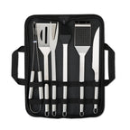 ALMIRO II - Kit Churrasco 6 Peças Aço Inox com Escova para Grelha - Ref. 18895