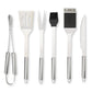 ALMIRO II - Kit Churrasco 6 Peças Aço Inox com Escova para Grelha - Ref. 18895