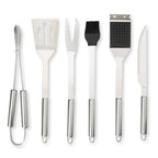ALMIRO II - Kit Churrasco 6 Peças Aço Inox com Escova para Grelha - Ref. 18895