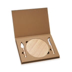 PADANO - Kit Queijo 3 Peças com Tábua em Estojo Kraft - Ref. 08222