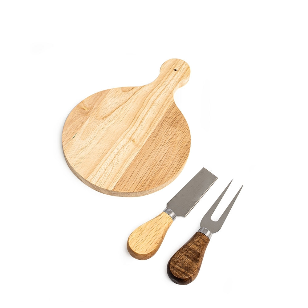 PADANO II - Kit Queijo 3 Peças com Tábua em Estojo Kraft - Ref. 18629