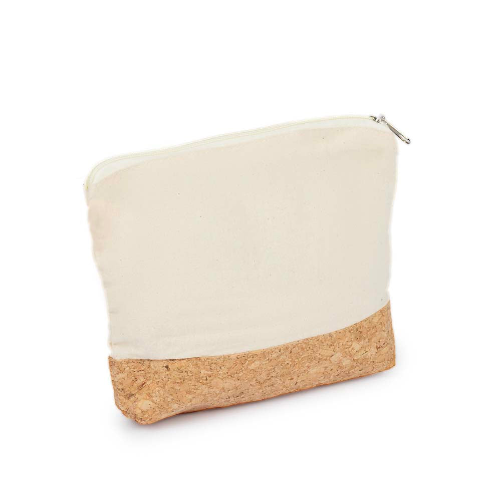 Necessaire em Algodão com Detalhe em Cortiça - 17,5 x 20 x 6 cm - Ref. NE081