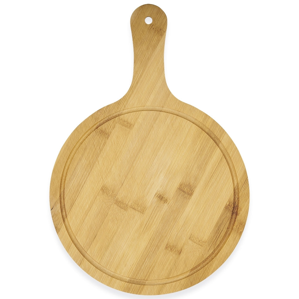 KADA III - Tábua de Carne, Pizza ou de Corte Redonda com Cabo - 26x38cm - Ref. 18664G