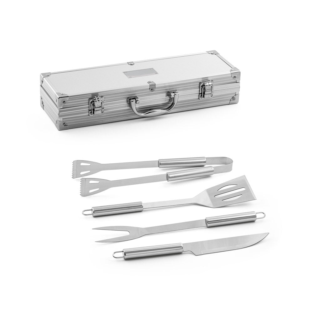ANNATTO - Kit Churrasco Maleta Alumínio 4 Peças - Ref. 94141