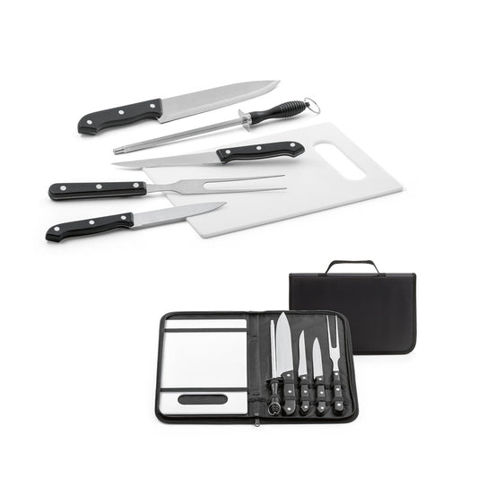 BOTALY - Kit Churrasco com Tábua - 6 Peças e Maleta Nylon - Ref. 94144