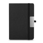 Kit Caderno A5 e Caneta Metálica em RPET Reciclável - Ref. CAD155
