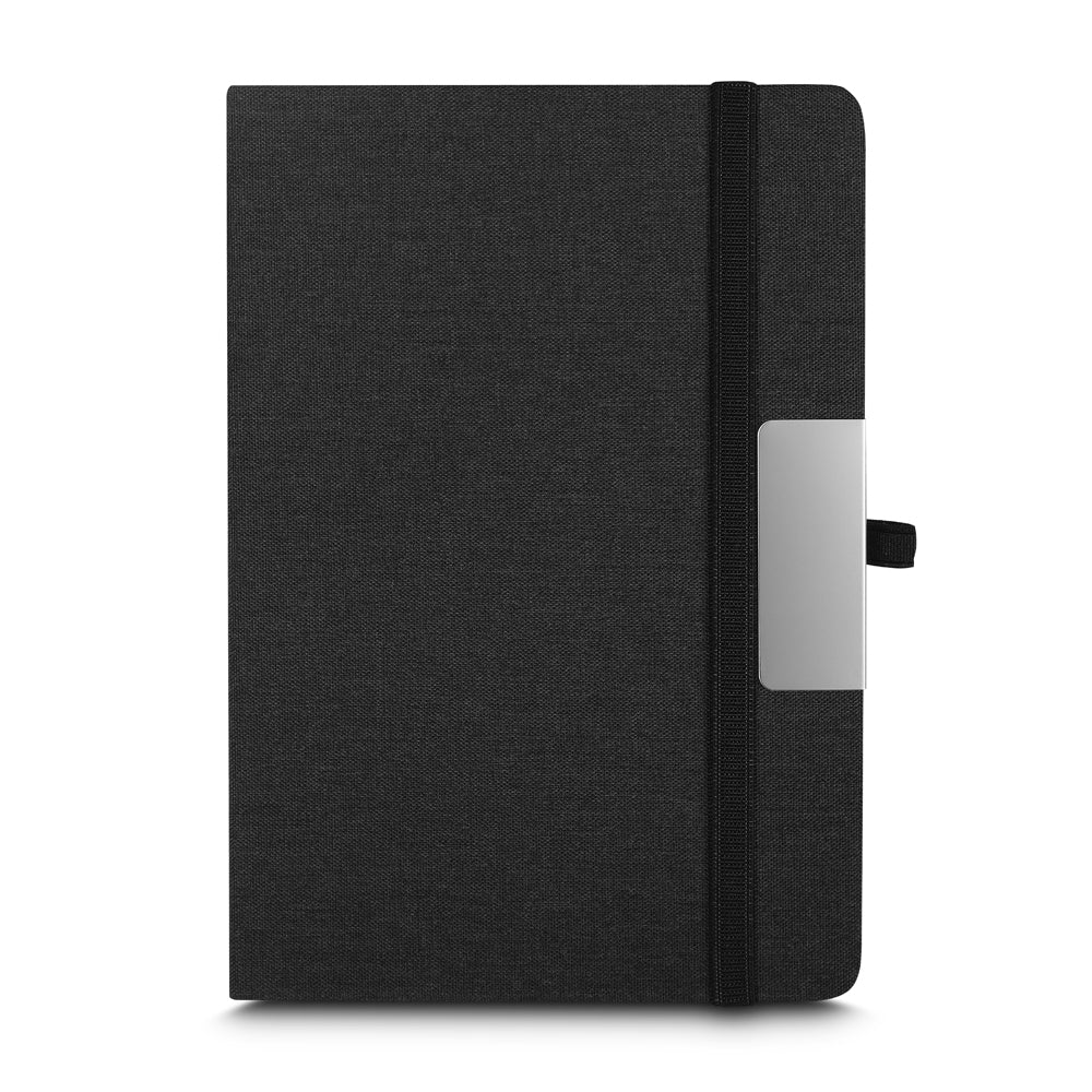Kit Caderno A5 e Caneta Metálica em RPET Reciclável - Ref. CAD155
