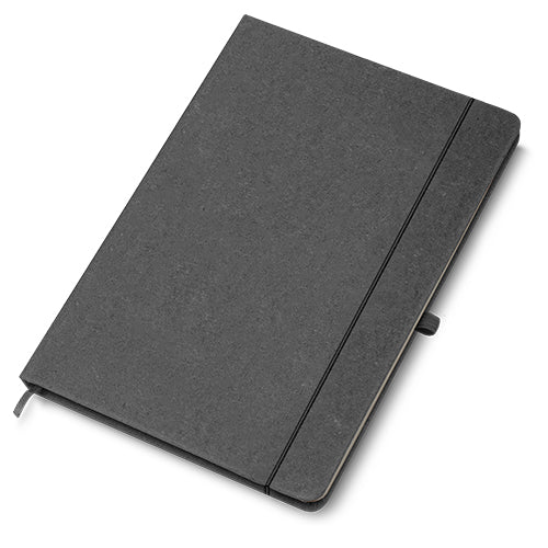 Kit Escritório com Caderno Capa em Couro Reciclado e Caneta Metálica - Ref. CAD180
