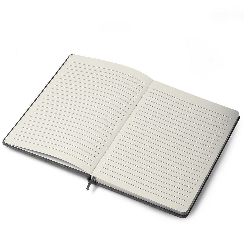 Kit Escritório com Caderno Capa em Couro Reciclado e Caneta Metálica - Ref. CAD180