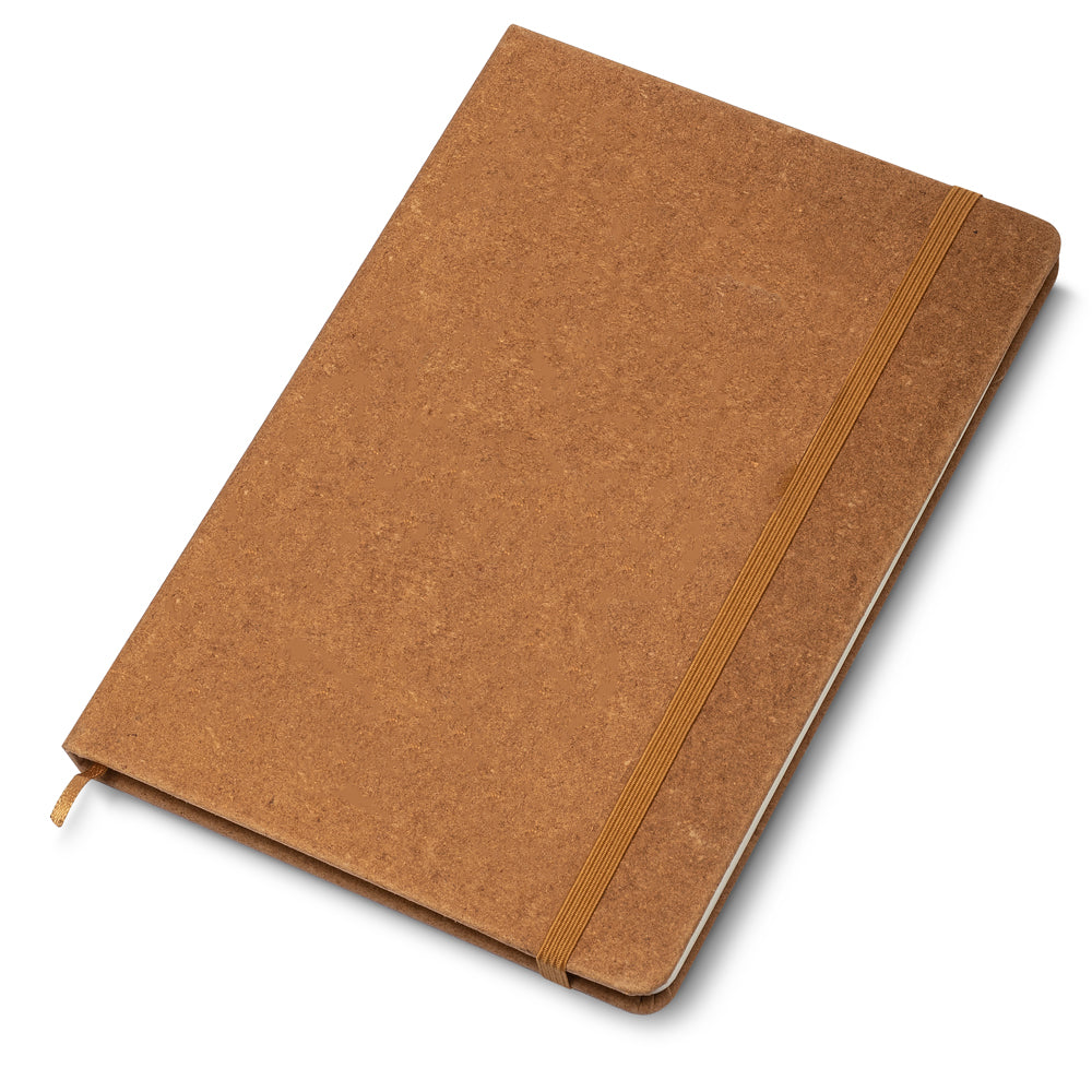 Kit Escritório com Caderno Capa em Couro Reciclado e Caneta Metálica - Ref. CAD180