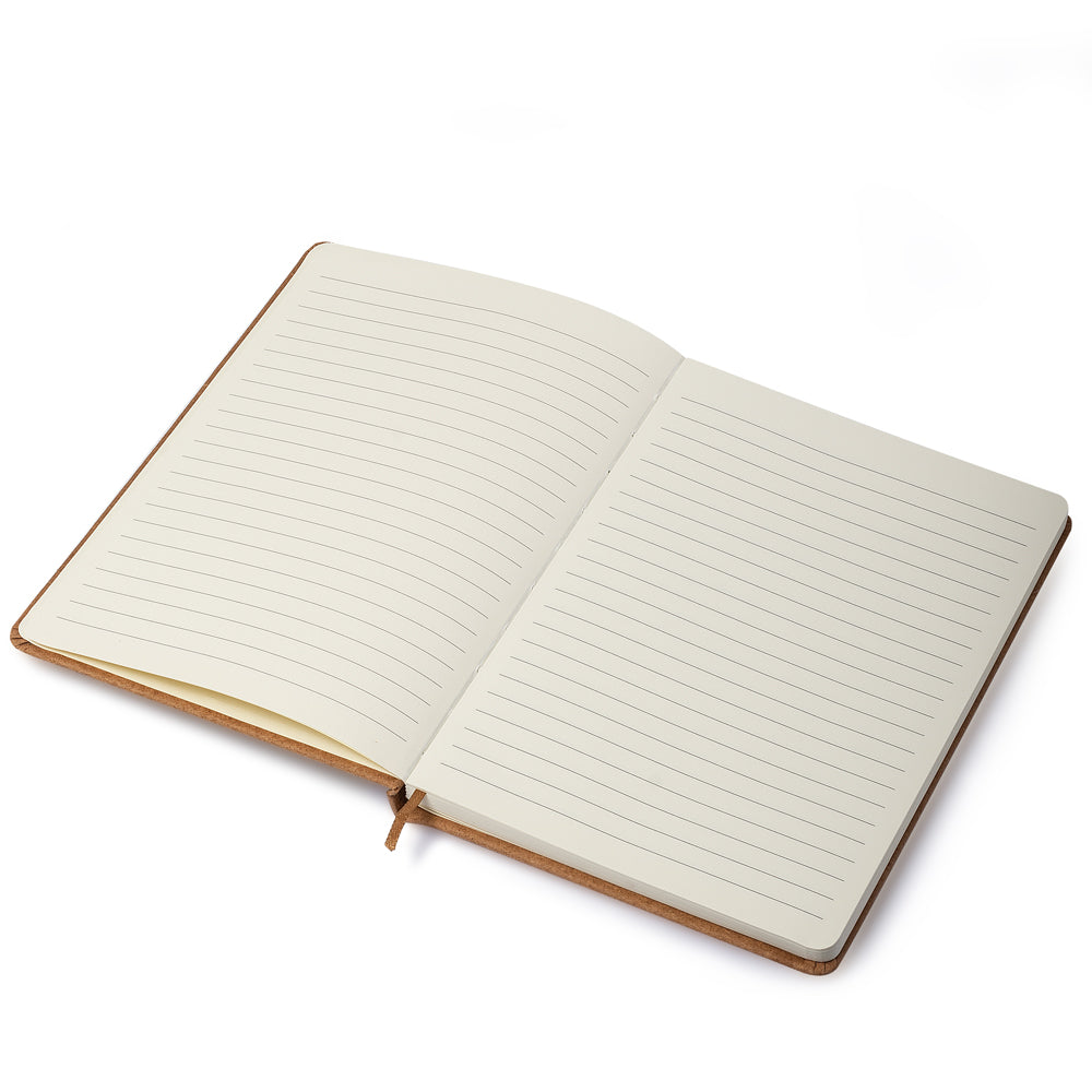 Kit Escritório com Caderno Capa em Couro Reciclado e Caneta Metálica - Ref. CAD180