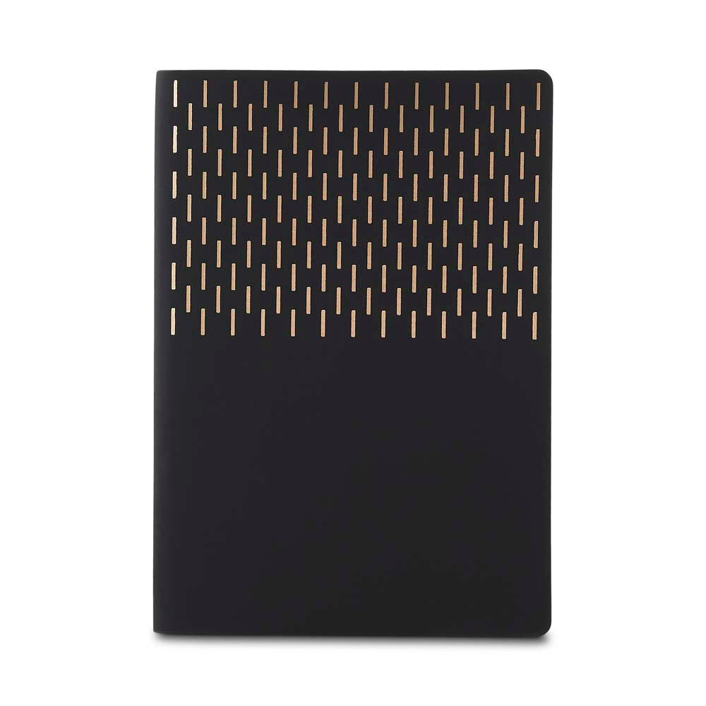 Kit Caderno A5 Detalhes Dourados e Caneta Twist - Ref. CAD450