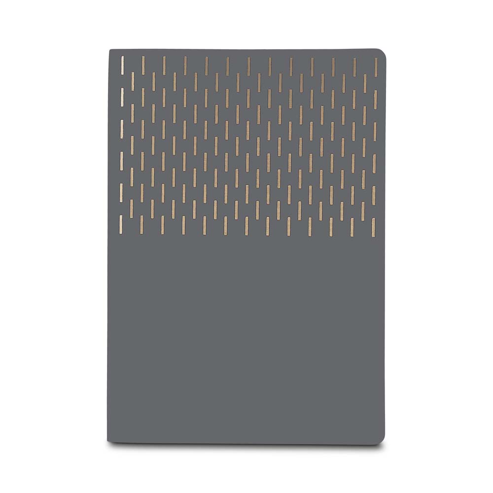Kit Caderno A5 Detalhes Dourados e Caneta Twist - Ref. CAD450