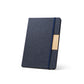 MÁRQUEZ - Caderno A5 Capa Dura Tecido e Detalhe Bambu - Pautado - Ref. 93585