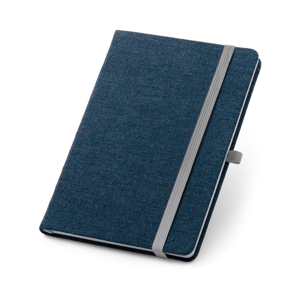 DENIM - Caderno A5 Capa Dura Tipo Jeans Pautado - Ref. 93594