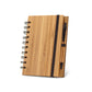DICKENS A5 - Caderno Capa Dura em Bambu Pautado com Caneta - Ref. 93485