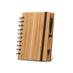 DICKENS A5 - Caderno Capa Dura em Bambu Pautado com Caneta - Ref. 93485