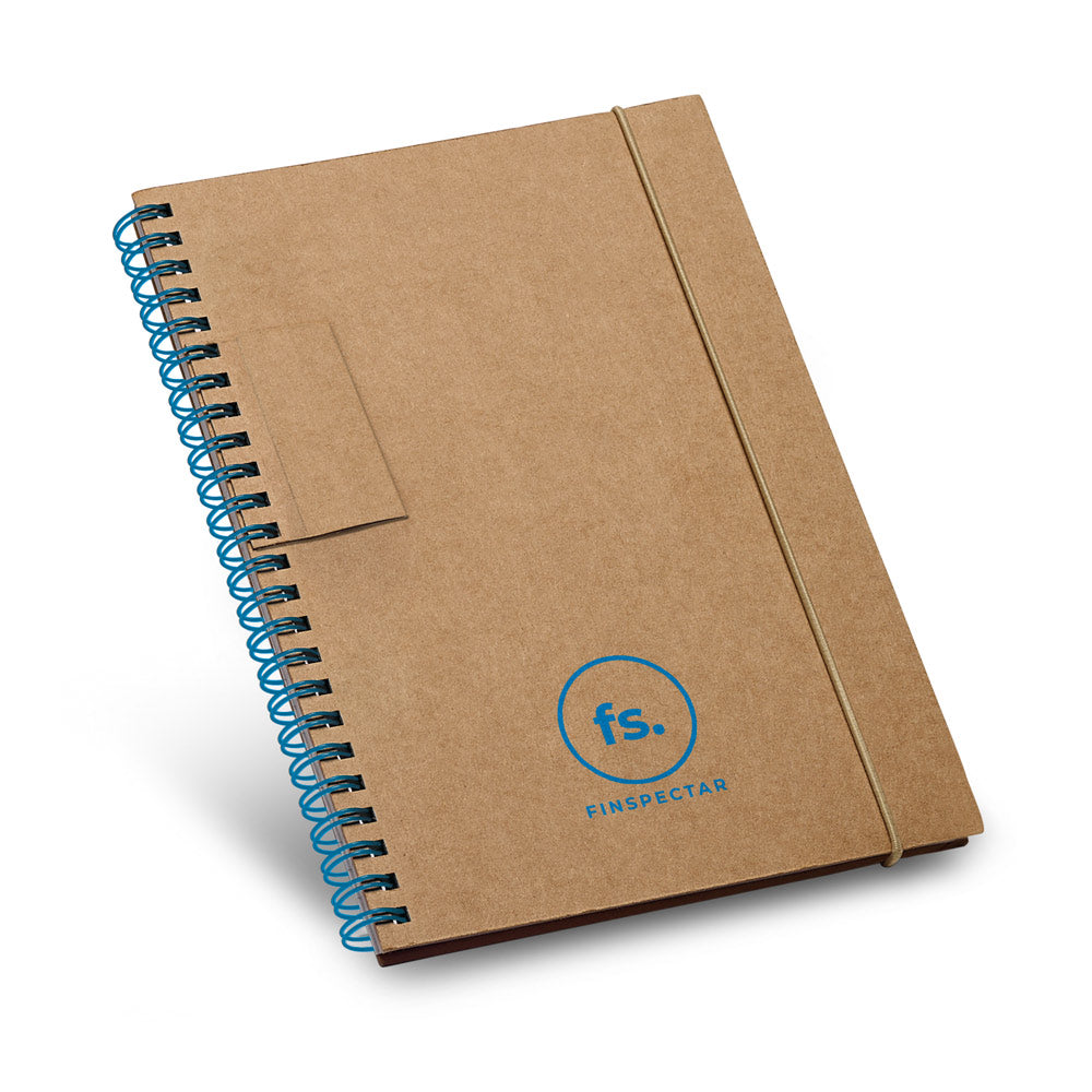 GARDEN - Caderno B6 Capa Dura em Cartão Kraft com Suporte de Caneta - Ref. 93708