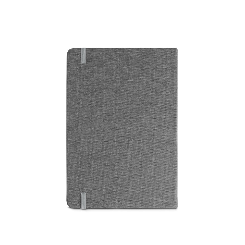 MÁRQUEZ - Caderno A5 Capa Dura Tecido e Detalhe Bambu - Pautado - Ref. 93585