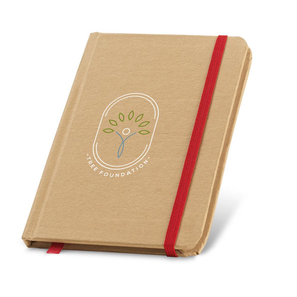FLAUBERT - Caderno A6 Capa Dura Kraft e Elástico Colorido Sem Pauta - Ref. 93709