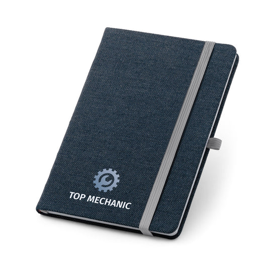 DENIM - Caderno A5 Capa Dura Tipo Jeans Pautado - Ref. 93594