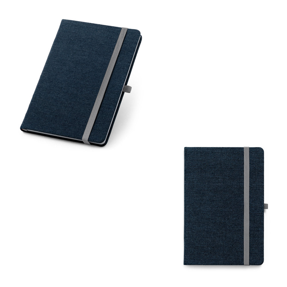 DENIM - Caderno A5 Capa Dura Tipo Jeans Pautado - Ref. 93594