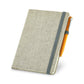CARREY - Caderno A5 Capa Dura em Tecido com Suporte de Caneta - Ref. 93725