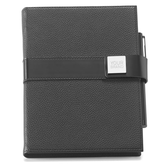 EMPIRE A5 - Caderno A5 Capa Couro e Fecho Magnético - Folhas Lisas e Pontilhadas - Ref. 53633
