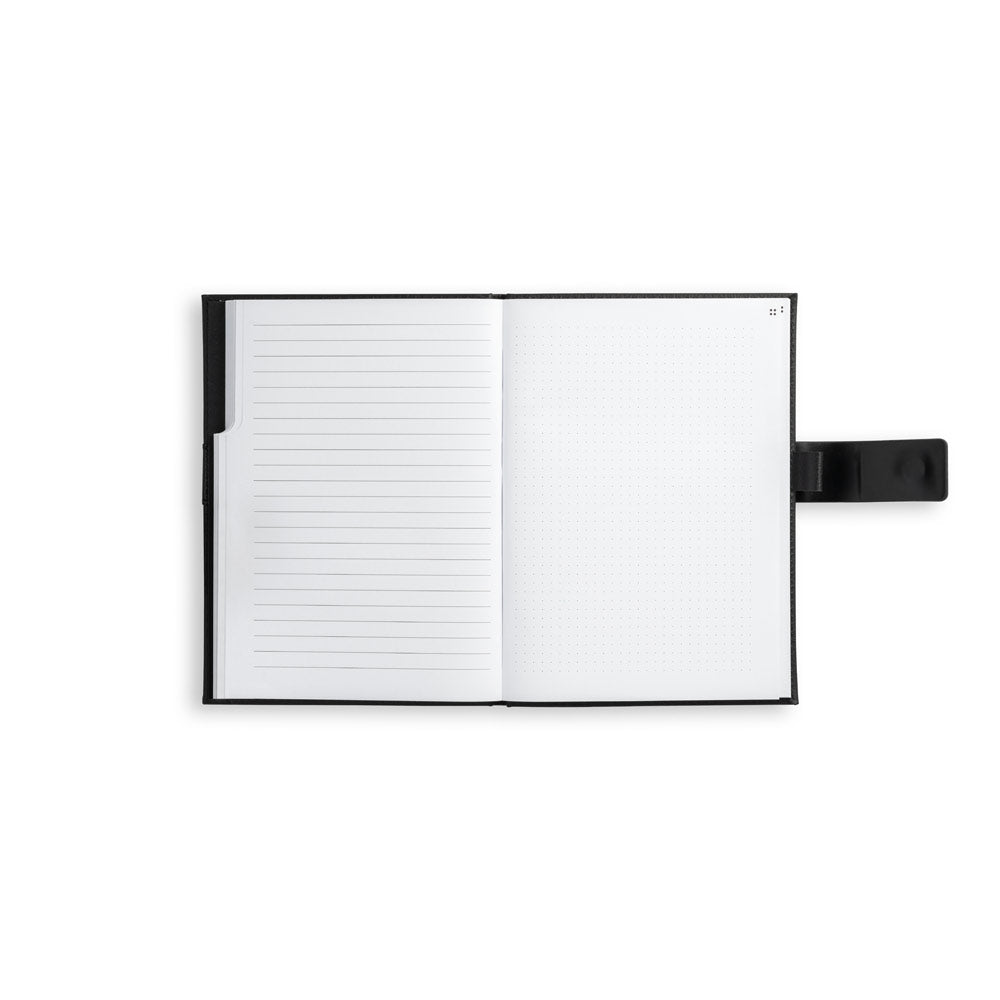 EMPIRE A5 - Caderno A5 Capa Couro e Fecho Magnético - Folhas Lisas e Pontilhadas - Ref. 53633