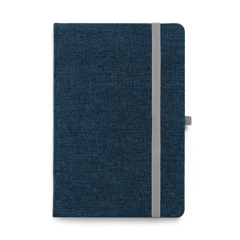 DENIM - Caderno A5 Capa Dura Tipo Jeans Pautado - Ref. 93594
