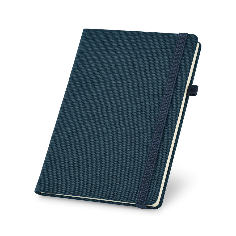 CARREY - Caderno A5 Capa Dura em Tecido com Suporte de Caneta - Ref. 93725