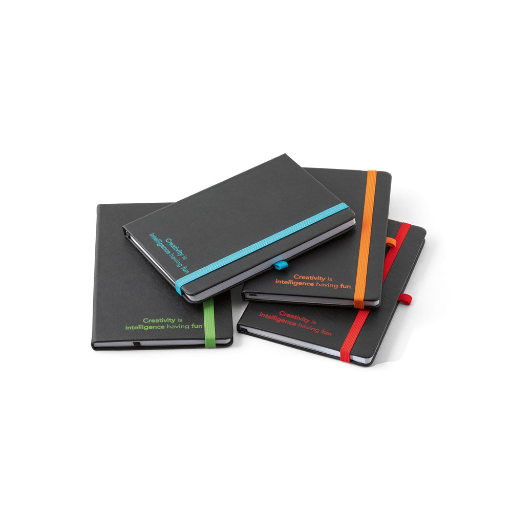 ROTH - Caderno A5 Capa Dura em PU Pautado Elástico e Porta Caneta Colorido - Ref. 93592