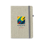 CARREY - Caderno A5 Capa Dura em Tecido com Suporte de Caneta - Ref. 93725