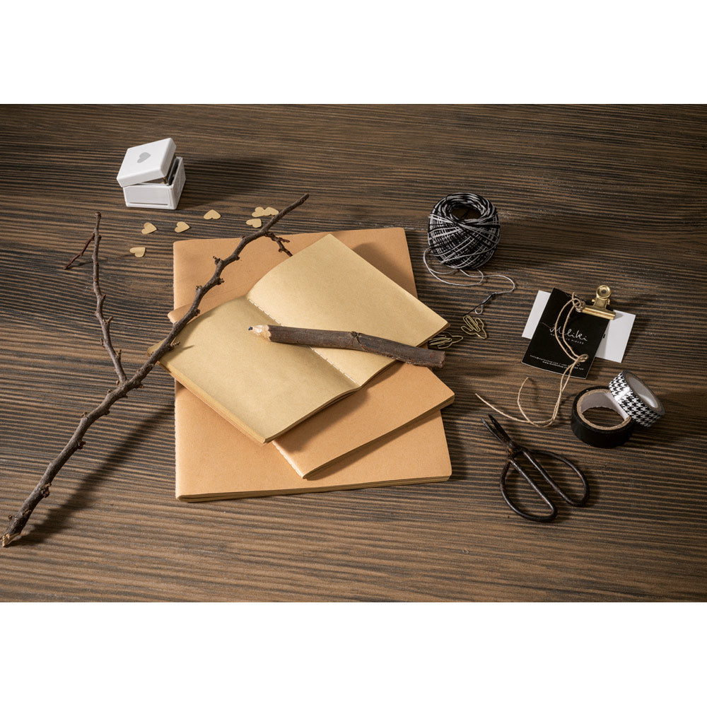 ALCOTT A6 II - Caderno Brochura Folhas Kraft Lisas A6 - Ref. 53627