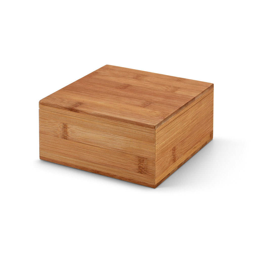 HIBISCUS - Caixa para Chá com 4 Compartimentos - Bambu e Magnética - Ref. 93978